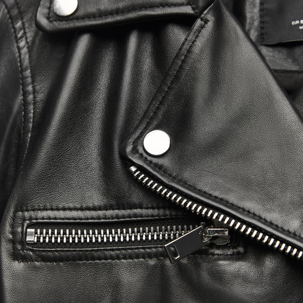 Zara | REAL Leather Jacket | NEW WITHOUT TAG - Picture 4 of 12